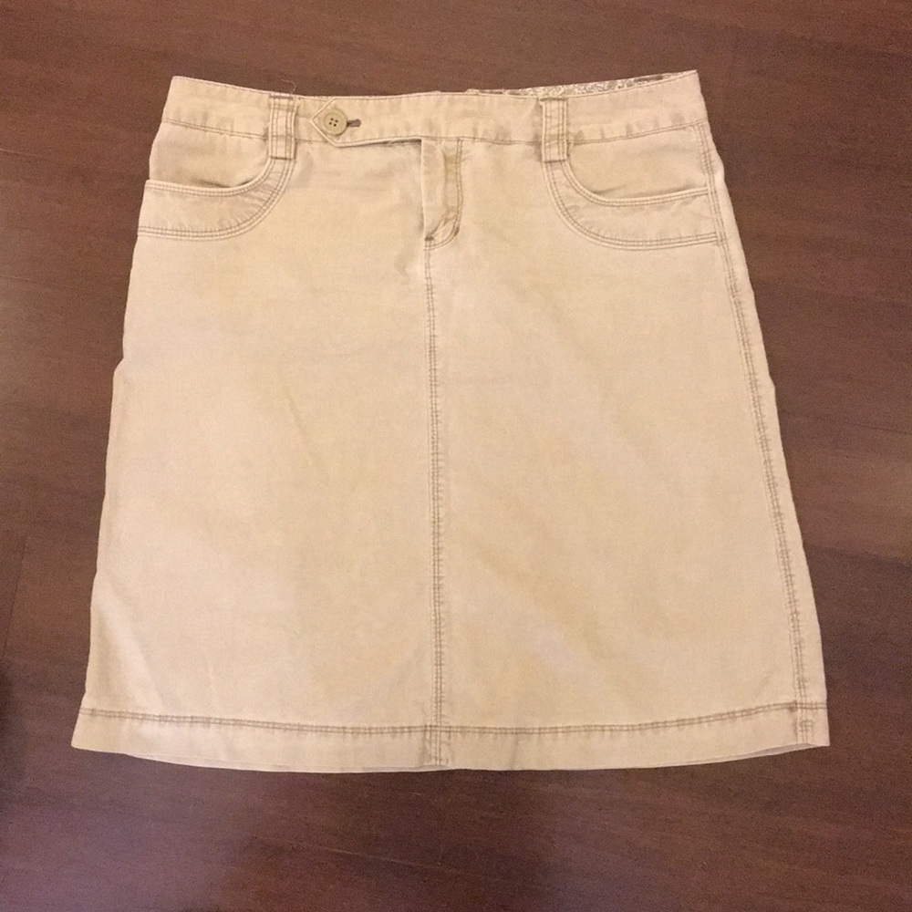 Gap Stretch Beige Corduroy Skirt
